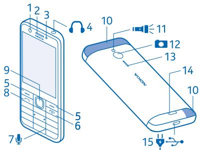 NOKIA N208 - Keys and parts - 1