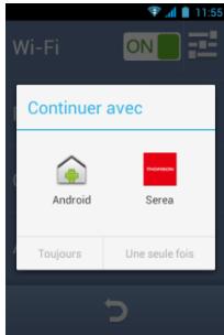 THOMSON SEREA 49 - Quitter l'interface SEREA pour retourner à android - 2