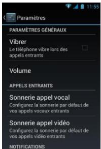 THOMSON SEREA 49 - Changer la sonnerie d'applé et lessons de notification - 3
