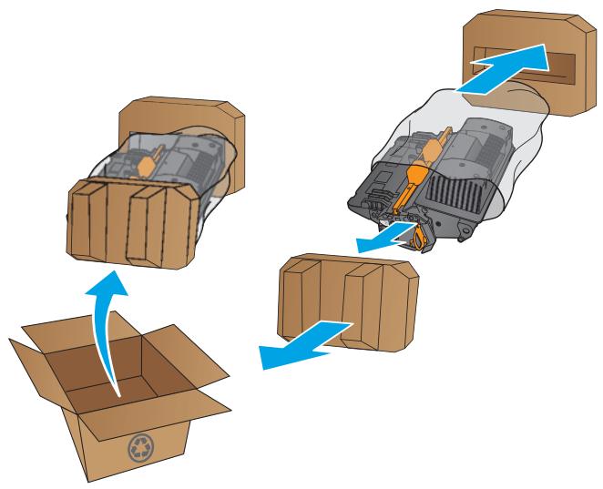 HP LASERJET MANAGED MFP E62565 - Retrait et remplacement de la cartouche - 3