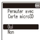 OLYMPUS VN-741PC - Pour enregistrer sur une carte microSD, appuyez sur la touche + / - et selectionnez [Oui]. - 2