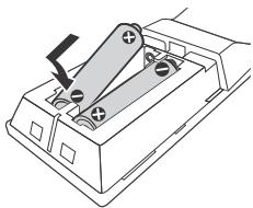 SONY BRP 1100 - De batterijen in afstandsbediening plaatsen - 1