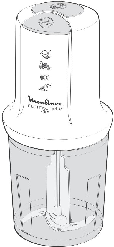MOULINEX MINI-HACHOIR MULTIMOULINETTE 3 LAMES AT714G32 - Moulinex multi moulinette - 1