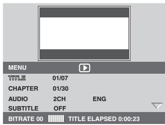MARANTZ DV 3002 - Durante la riproduzione, premere DISP(Informazioni disponibili). - 1
