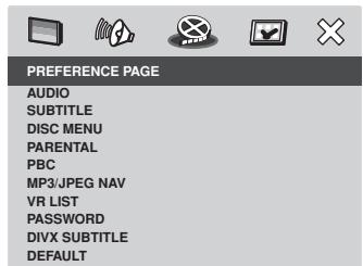 MARANTZ DV 3002 - Setting up the PREFERENCE page - 1