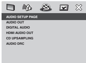 MARANTZ DV 3002 - Cómo configurar la página de CONFIGURACIÓN DE AUDIO - 1