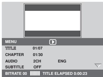 MARANTZ DV 3002 - During playback, press DISP. - 1