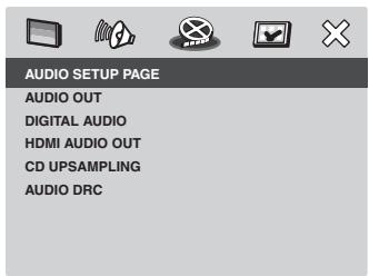 MARANTZ DV 3002 - Configurazione della pagina AUDIO SETUP - 1