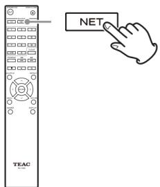 TEAC CDP650 - Appuyez sur la touche NET pour ouvrir le menu des services de réseau. - 1