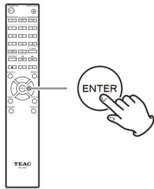 TEAC CDP650 - Appuyez sur la touche ENTER. - 1