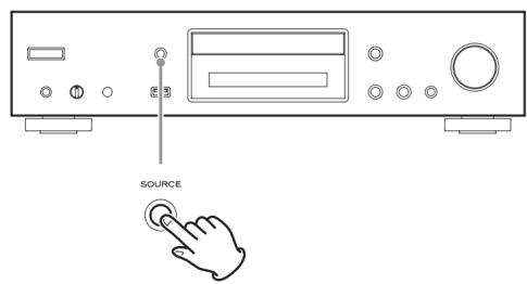 TEAC CDP650 - Appuyez sur la touche SOURCE pour changer de source. - 1