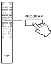 TEAC CDP650 - Appuyez sur la touche PROGRAM. - 1