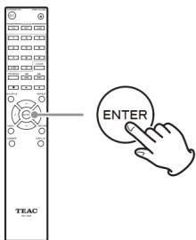TEAC CDP650 - Appuyez sur la touche ENTER pour confirmer le changement. - 1