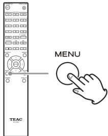 TEAC CDP650 - Appuyez sur la touche MENU. - 1