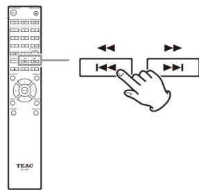 TEAC CDP650 - Utilisez les touches de saut (1◄◄/►►) pour sélectionner les dossiers et fichiers présents sur le même niveau. - 1