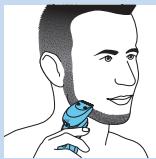 PHILIPS BT7201/16 - Using the beard styler attachment with comb - 2