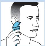 PHILIPS BT7201/16 - Using the trimmer attachment - 3