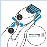 PHILIPS BT7201/16 - Using the trimmer attachment - 8