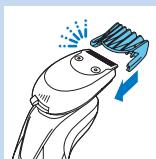 PHILIPS BT7201/16 - Using the trimmer attachment - 7