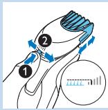 PHILIPS BT7201/16 - Utilisation de l'accessoire barbe avec sabot - 2