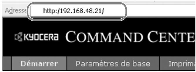 KYOCERA 1030 & FS-1030D,MV - Command CENTER (paramètres e-mail) - 1