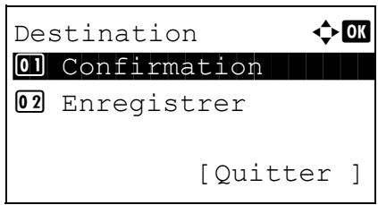 KYOCERA 1030 & FS-1030D,MV - Confirmation de la destination actuelle - 1