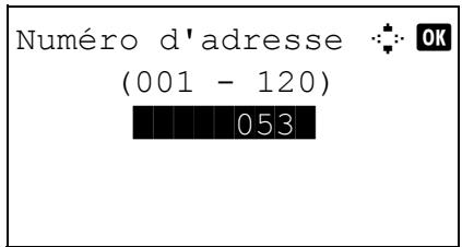 KYOCERA 1030 & FS-1030D,MV - Saisir du numéro d'adresse - 2
