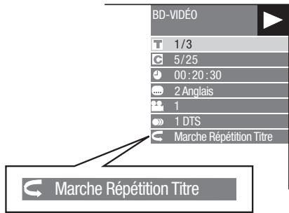 SHARP BD-HP20S,MV - Lecture répétée d'un titre ou d'un chapitre (lecture en boucle) - 1