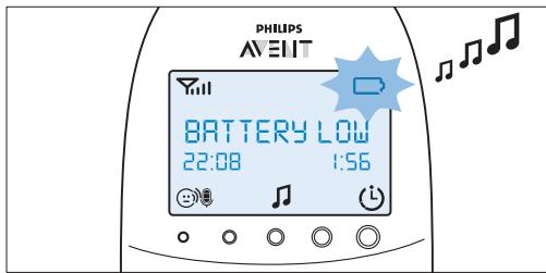 PHILIPS AVENT ECOUTE-BEBE SDC620 - Piles faibles - 1