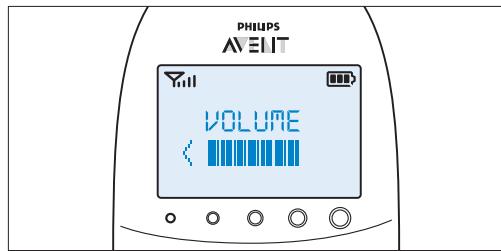 PHILIPS AVENT ECOUTE-BEBE SDC620 - Einstellen der Lautstärke - 1