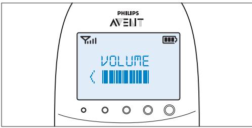 PHILIPS AVENT ECOUTE-BEBE SDC620 - Réglage du volume - 1