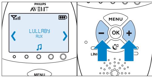 PHILIPS AVENT ECOUTE-BEBE SDC620 - En el menu,uede elegirdistinctasoptionesc: - 1