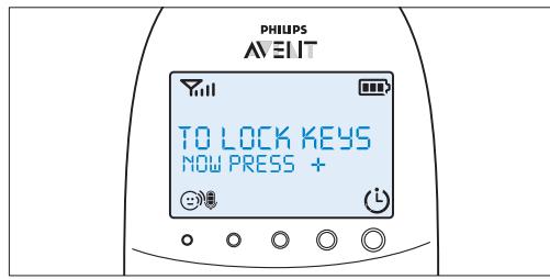 PHILIPS AVENT ECOUTE-BEBE SDC620 - Bloqueio dos botões - 1
