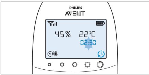 PHILIPS AVENT ECOUTE-BEBE SDC620 - Réglage et utilisation du minuteur repas - 1