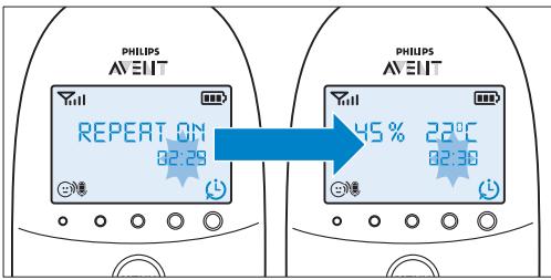 PHILIPS AVENT ECOUTE-BEBE SDC620 - Ripetizione del timer della poppata - 1