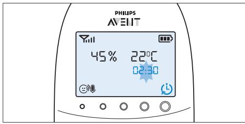 PHILIPS AVENT ECOUTE-BEBE SDC620 - Stille inn og bruke matetimeren - 1