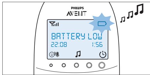 PHILIPS AVENT ECOUTE-BEBE SDC620 - Battery low - 1