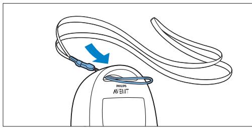 PHILIPS AVENT ECOUTE-BEBE SDC620 - Das Halstrageband anbringen - 1