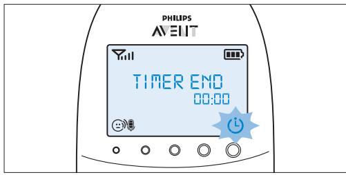 PHILIPS AVENT ECOUTE-BEBE SDC620 - Einstellen und Verwenden des Feed-Timers - 2