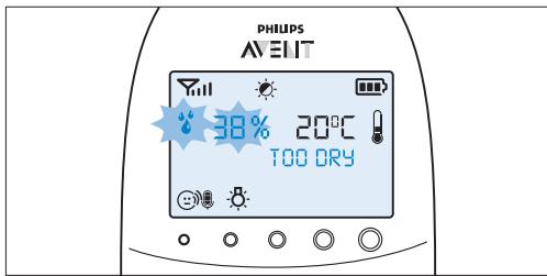 PHILIPS AVENT ECOUTE-BEBE SDC620 - Luftfugtighed - 2