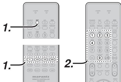 MARANTZ RC010SR - RC011SR - RESETTING THE CODE - 1