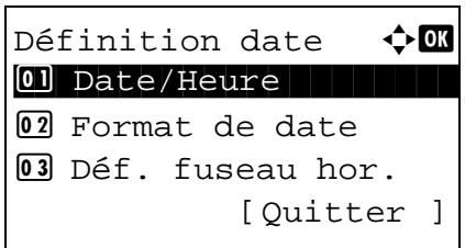 KYOCERA 2030 DN - Configuration de la date et de l'heure - 9