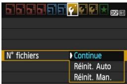 CANON EOS 77D - MENU Méthodes de numérotation des fichiers - 1