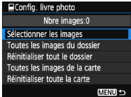 CANON EOS 77D - Sélectionnez [Config. livre photo]. - 1