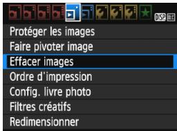 CANON EOS 77D - MENU Sélection < > d'images à effacer par lot - 1