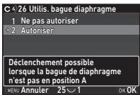 PENTAX KP - Utilisation de la bague de diaphragme - 1