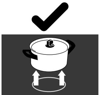 FALCON PROFESSIONAL PLUS 90 FXDFGBC/C-EU  -  PROFESSIONAL PLUS 90 FXEIGB/C-EU -  PROFESSIONAL PLUS 90 FXEISS/C-EU INOX - Utilisation avec une casserole - 3