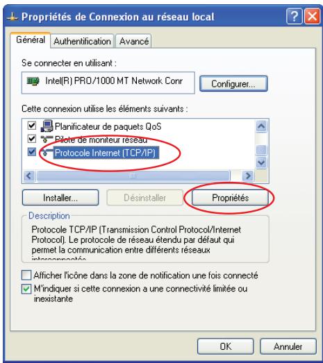 SAGEM CS 50001 - Configuration d'une liaison filaire sous windows XP - 3