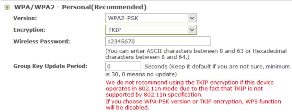 TP-LINK TD-W8968 - Note: - 1