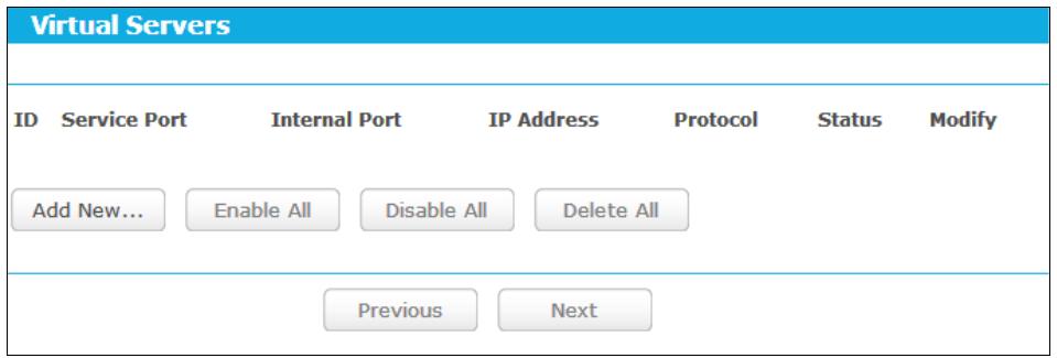 TP-LINK TD-W8968 - Virtual Servers - 1